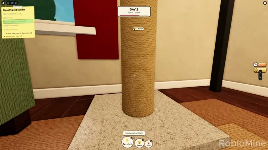 Scratching post with Scratch prompt
